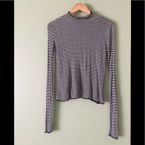 ZARA | striped knit long sleeve shirt